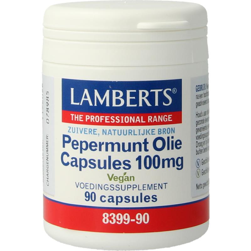 Lamberts Pepermuntolie 100mg - 90 Capsules