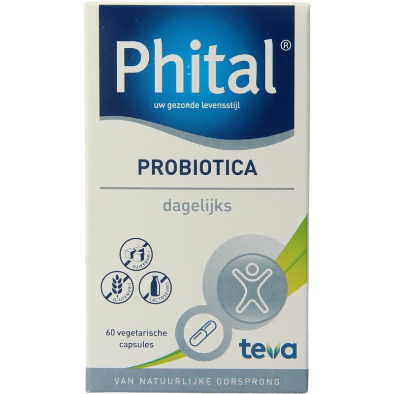 Phital Probiotica dagelijks - 60 Vegetarische capsules