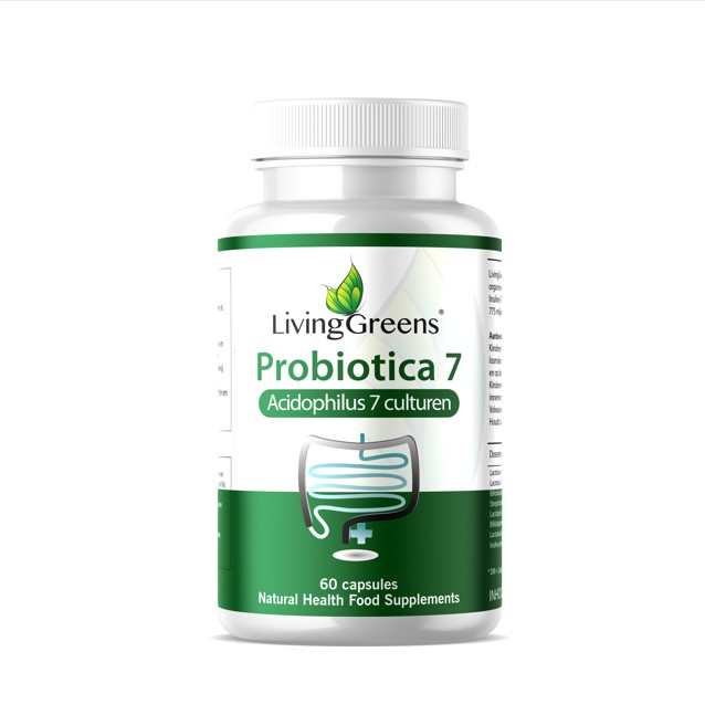 Living Greens Probiotica acidophilus 7 culturen - 60 Capsules