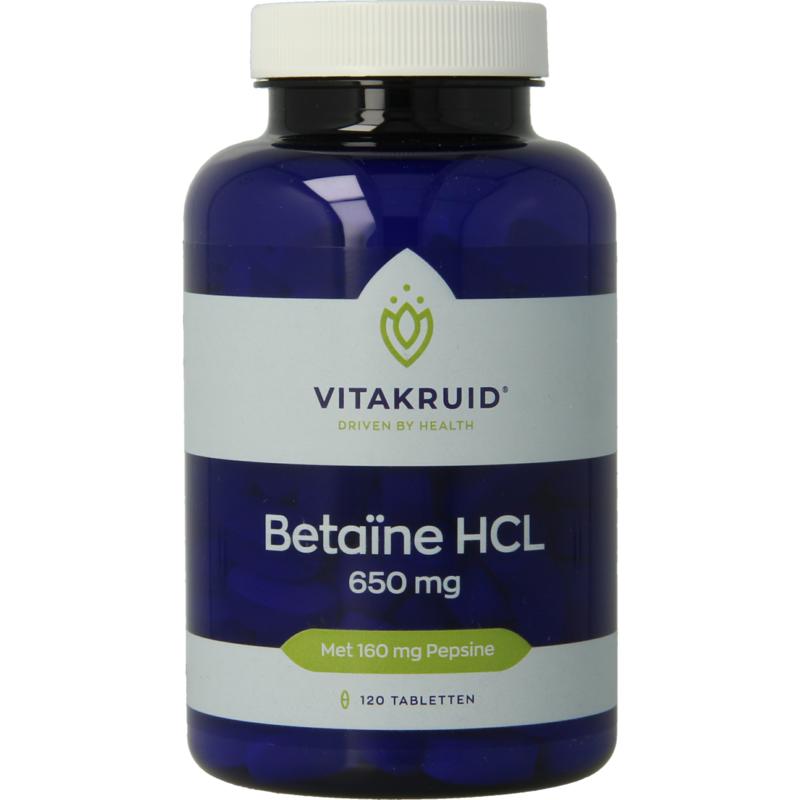Vitakruid Betaine HCL 650mg & pepsine 160mg - 120 Tabletten
